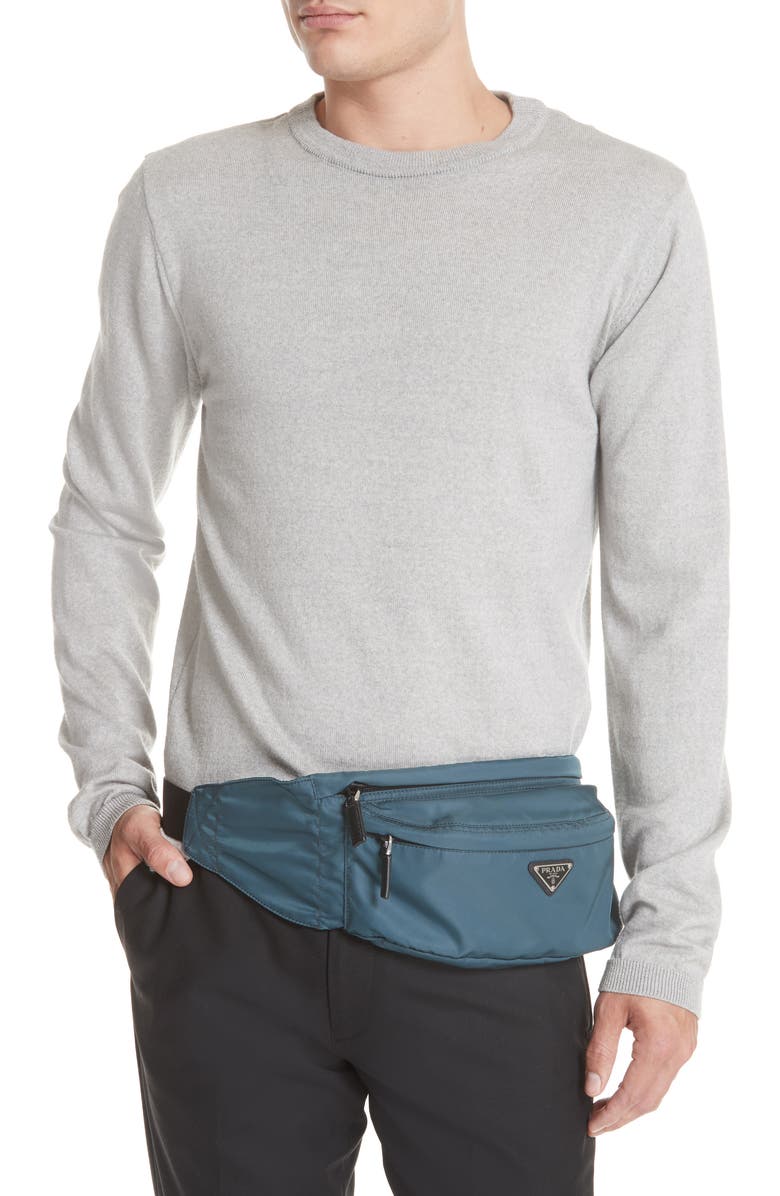 Prada Nylon Belt Bag, Alternate, color,