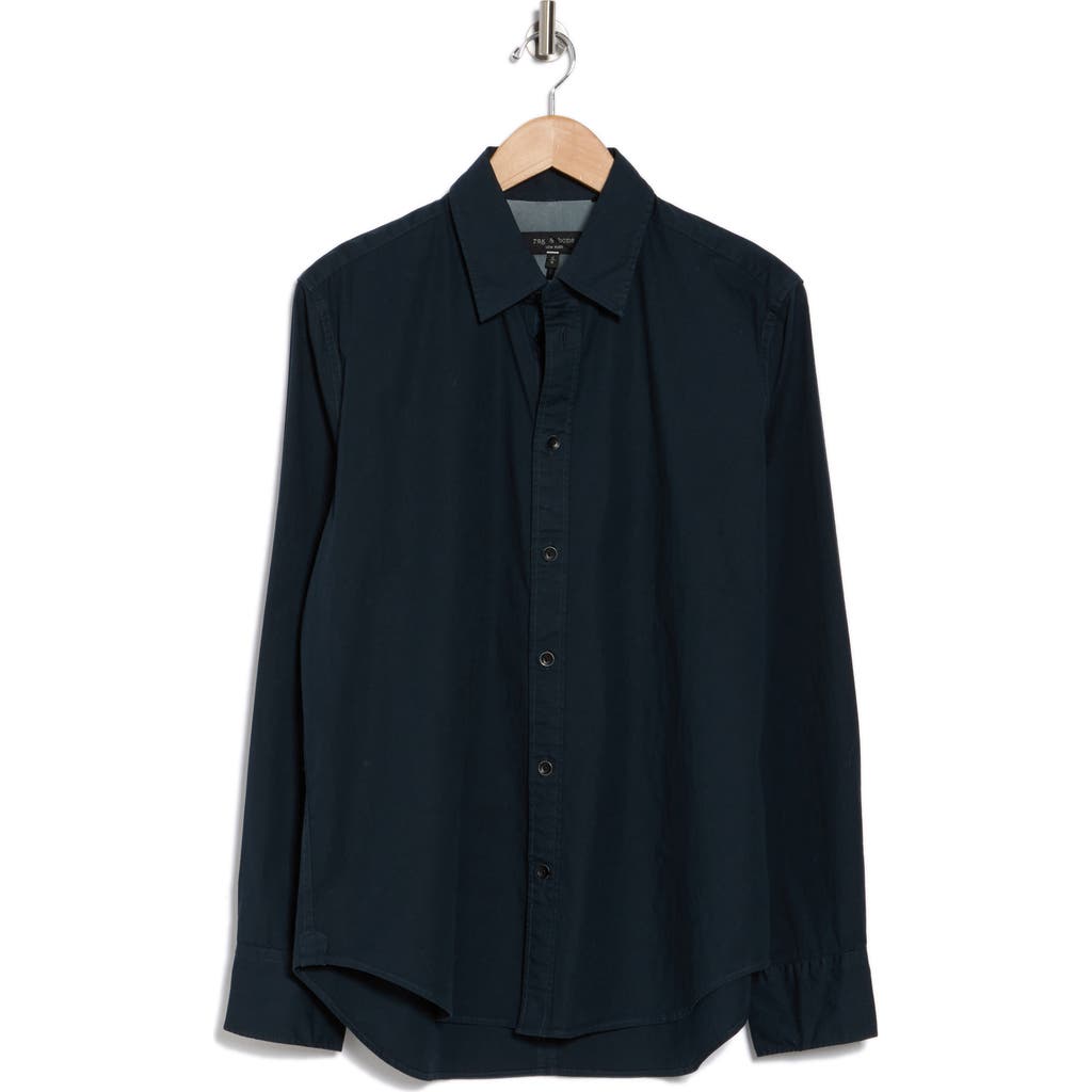 Rag & Bone Tommy Fit 2 Poplin Button-up Shirt In Navy