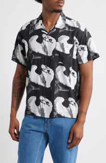 Obey Ambre Abstract Print Camp Shirt