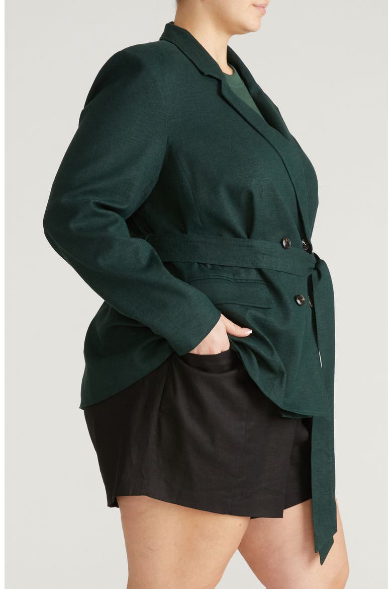 Henning Belted Blazer, Alternate, color, SCARAB GREEN