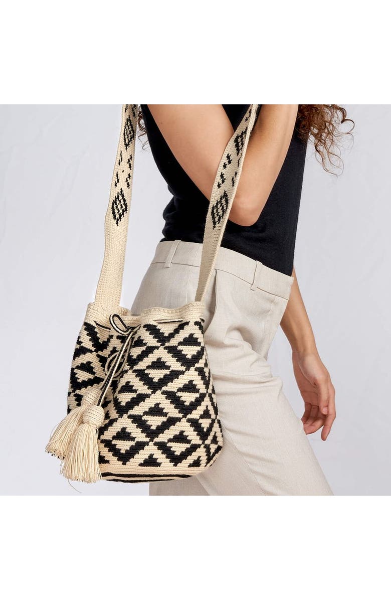 One Thread Collective Maribel Bag, Alternate, color, Black + Beige