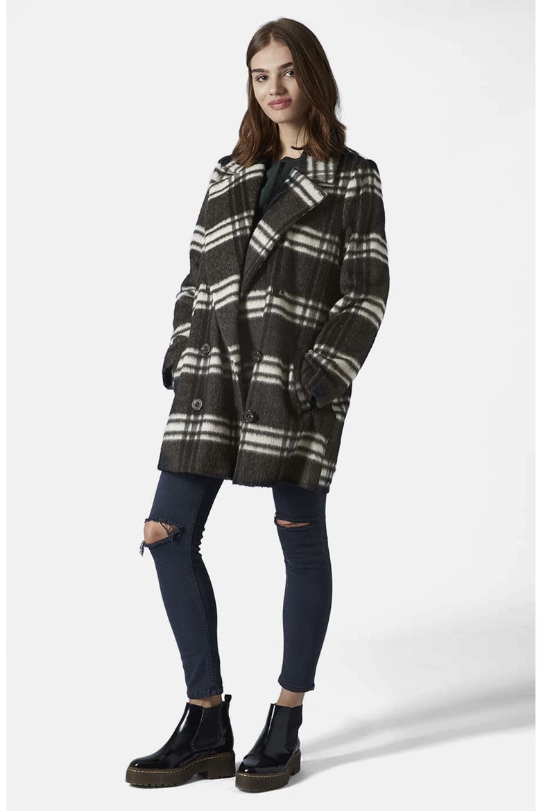 Double Breasted Pea Coat, Alternate, color, GREY