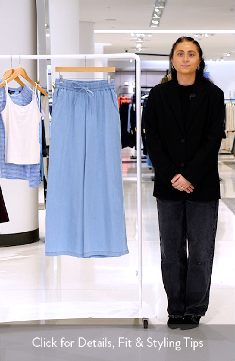 Freedom Wide Leg Cotton Drawstring Pants, sales video thumbnail