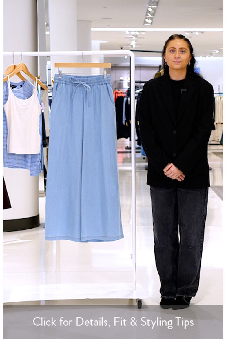 Freedom Wide Leg Cotton Drawstring Pants video