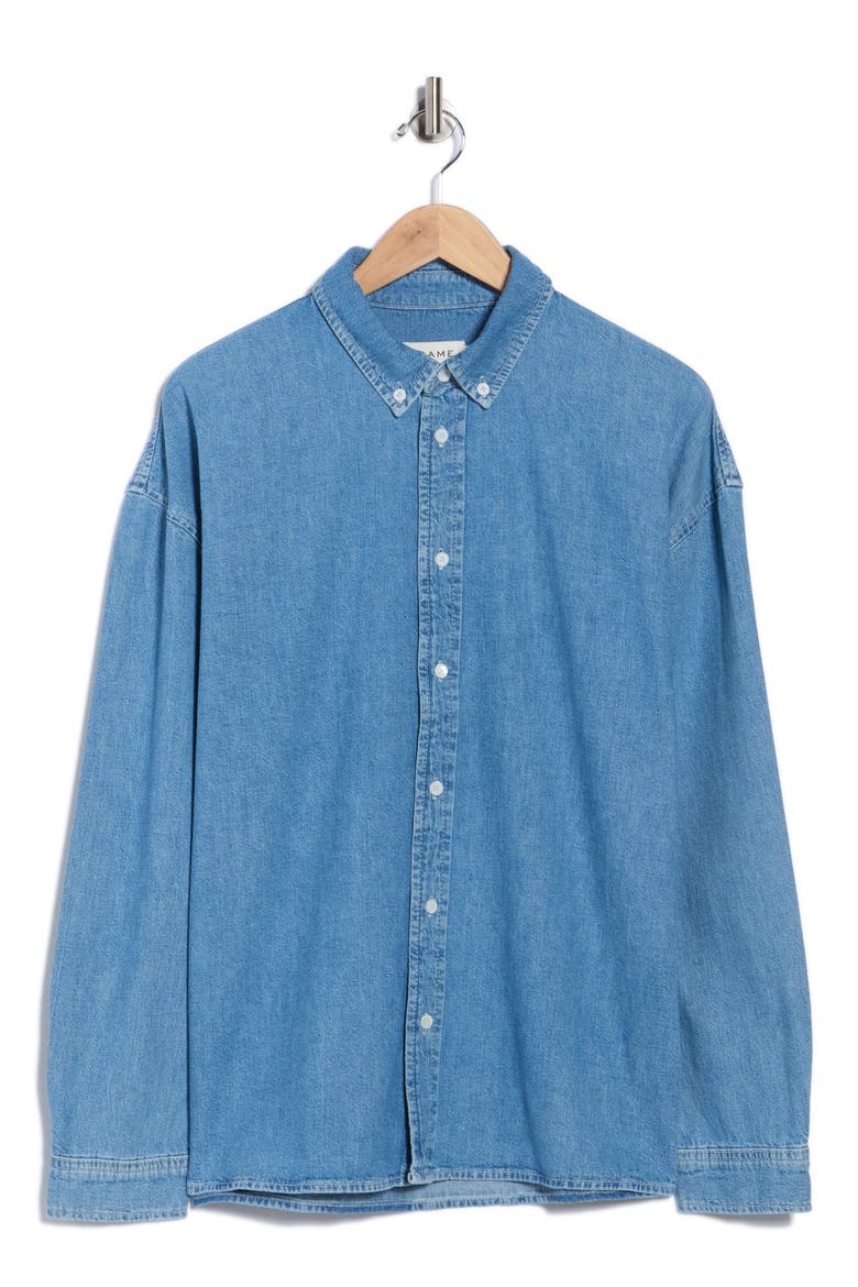 Modern Denim Button-Down Shirt, Alternate, color, DISTRICT