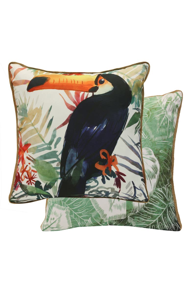 Outdoor Decor by Commonwealth Outdoor Throw Pillow, Main, color, Green Multi