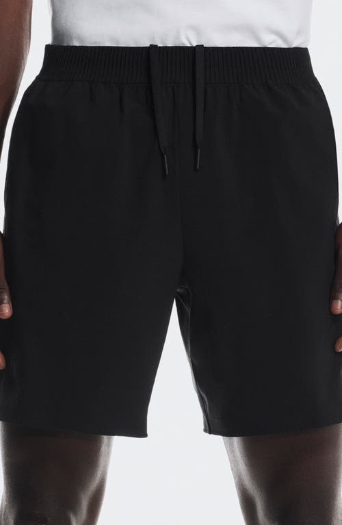 On Focus Stretch Running Shorts In Black