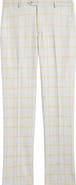 Berle Country Windowpane Check Wool & Cashmere Dress Pants