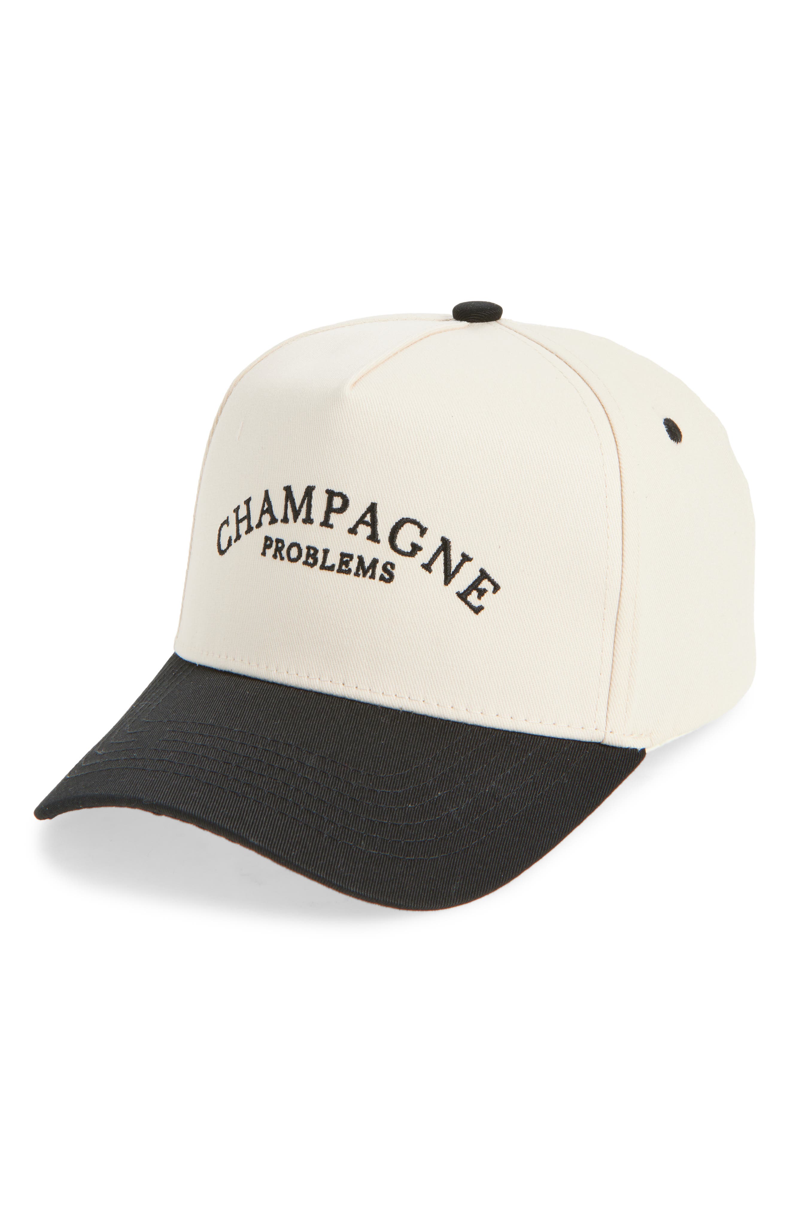 KenzKustomz Champagne Problems Trucker Hat in Black 