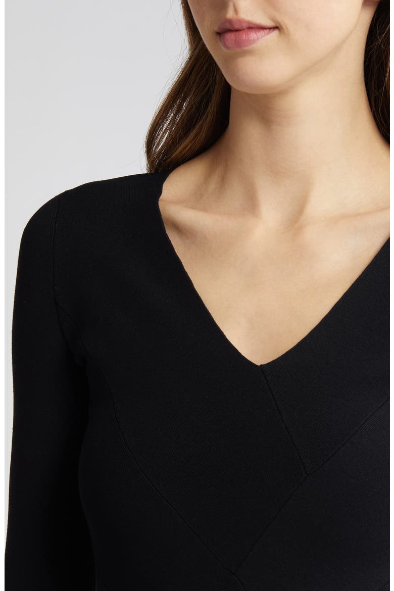Fritzie V-Neck Knit Top, Alternate, color, BLK