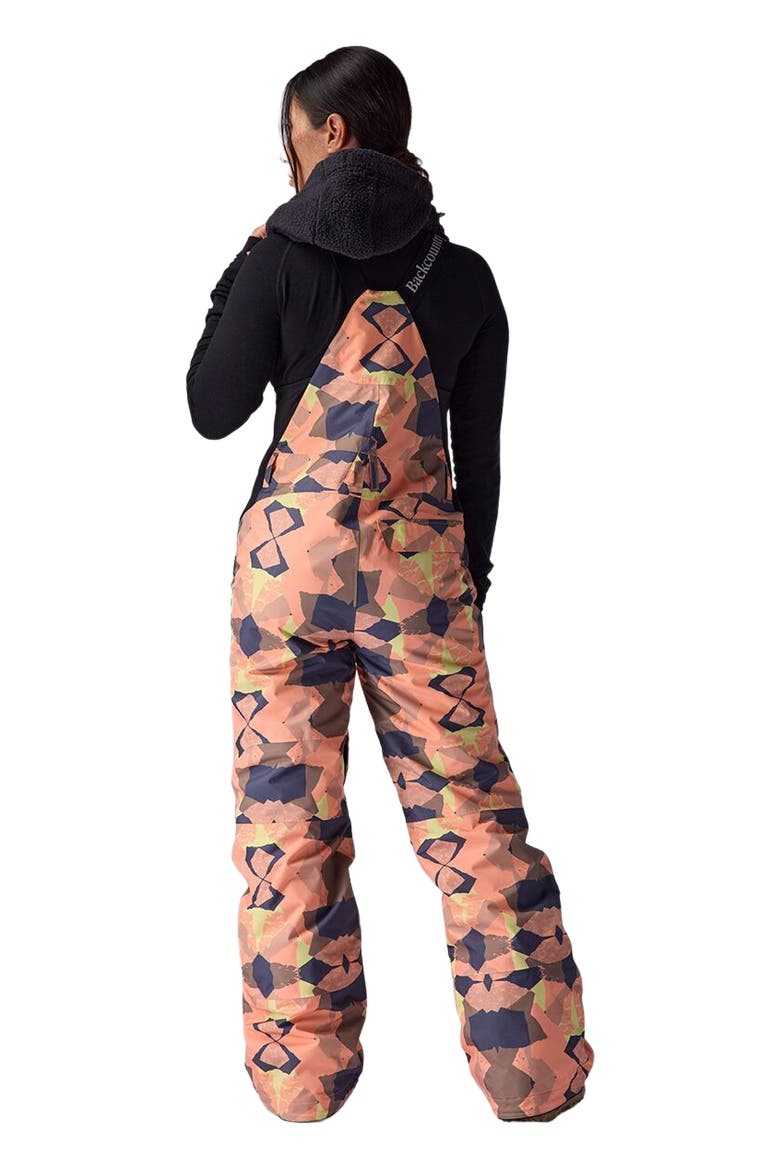 Crestcruiser Insulated Bib - Women's, Alternate, color, Peach Sky Geo Collage Print