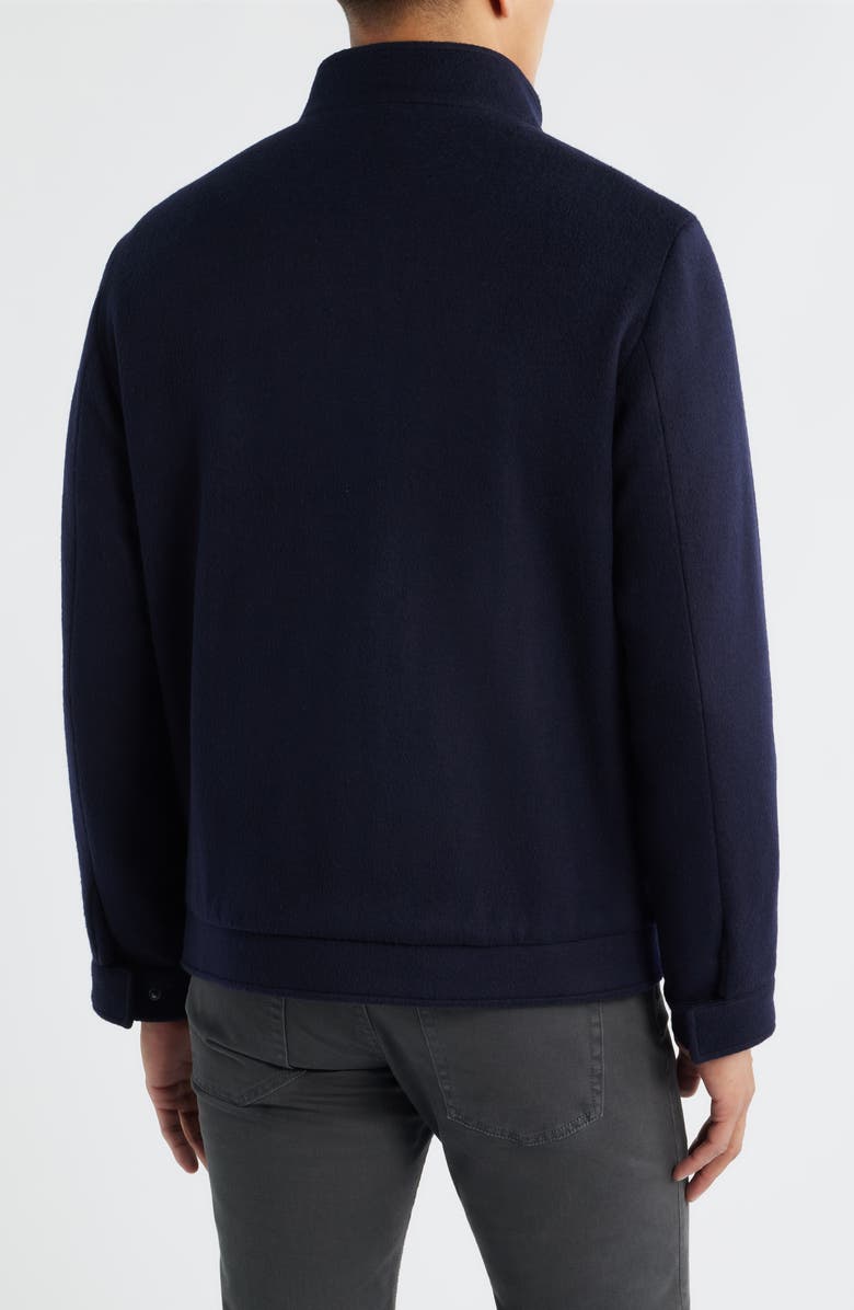 Peter Millar Crown Crafted Flex Merino Wool Bomber Jacket, Alternate, color, Navy