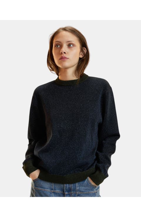 Metallic Knit Crewneck