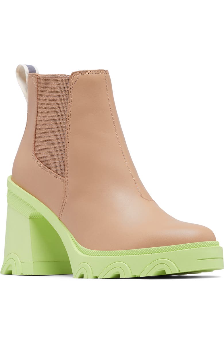 SOREL Brex<sup>™</sup> Waterproof Platform Block Heel Chelsea Boot, Main, color, Canoe/ Tippet