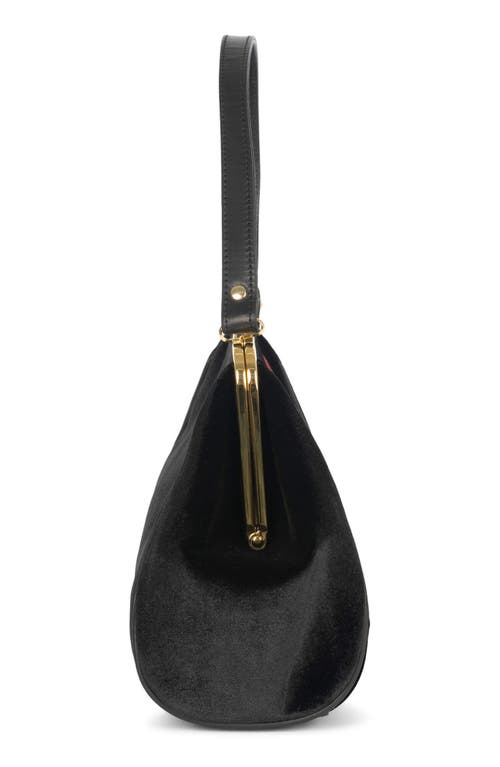 Jeffrey Campbell Frame Floral Embroidered Velvet Shoulder Bag