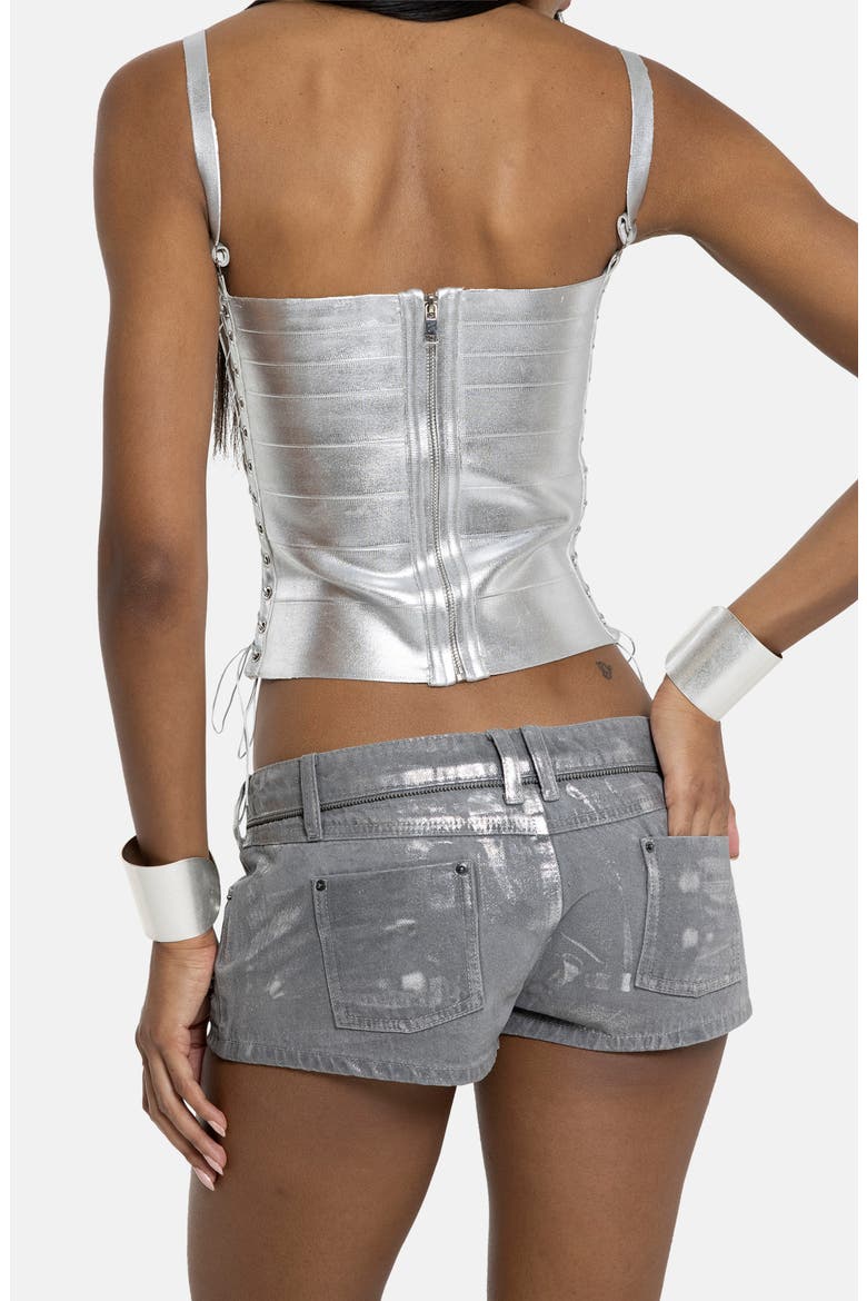 Bandage Corset Top, Alternate, color, SILVER
