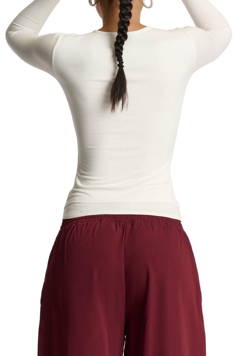 Micro Rib Top, Alternate, color, WHITE
