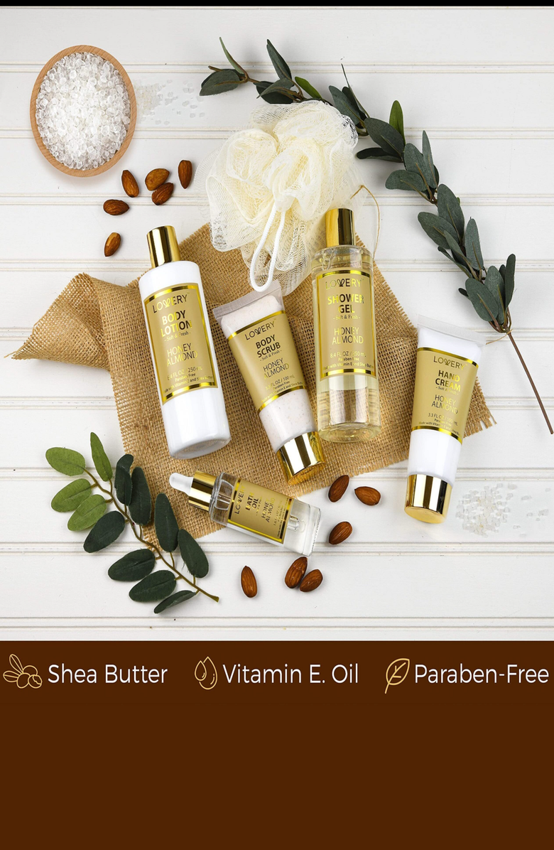 Lovery Honey Almond Home Spa Kit, Alternate, color, 