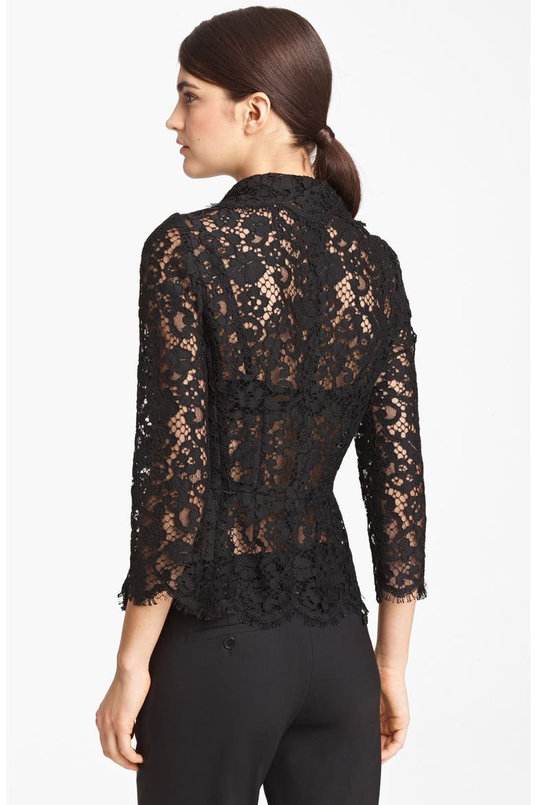 Sheer Lace Jacket, Alternate, color, BLACK