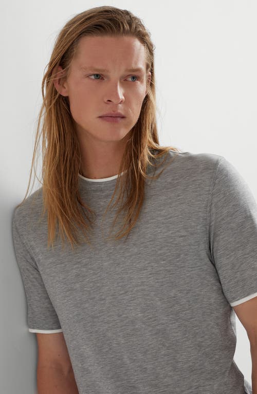 Brunello Cucinelli Layered Crew-neck T-shirt In Grey