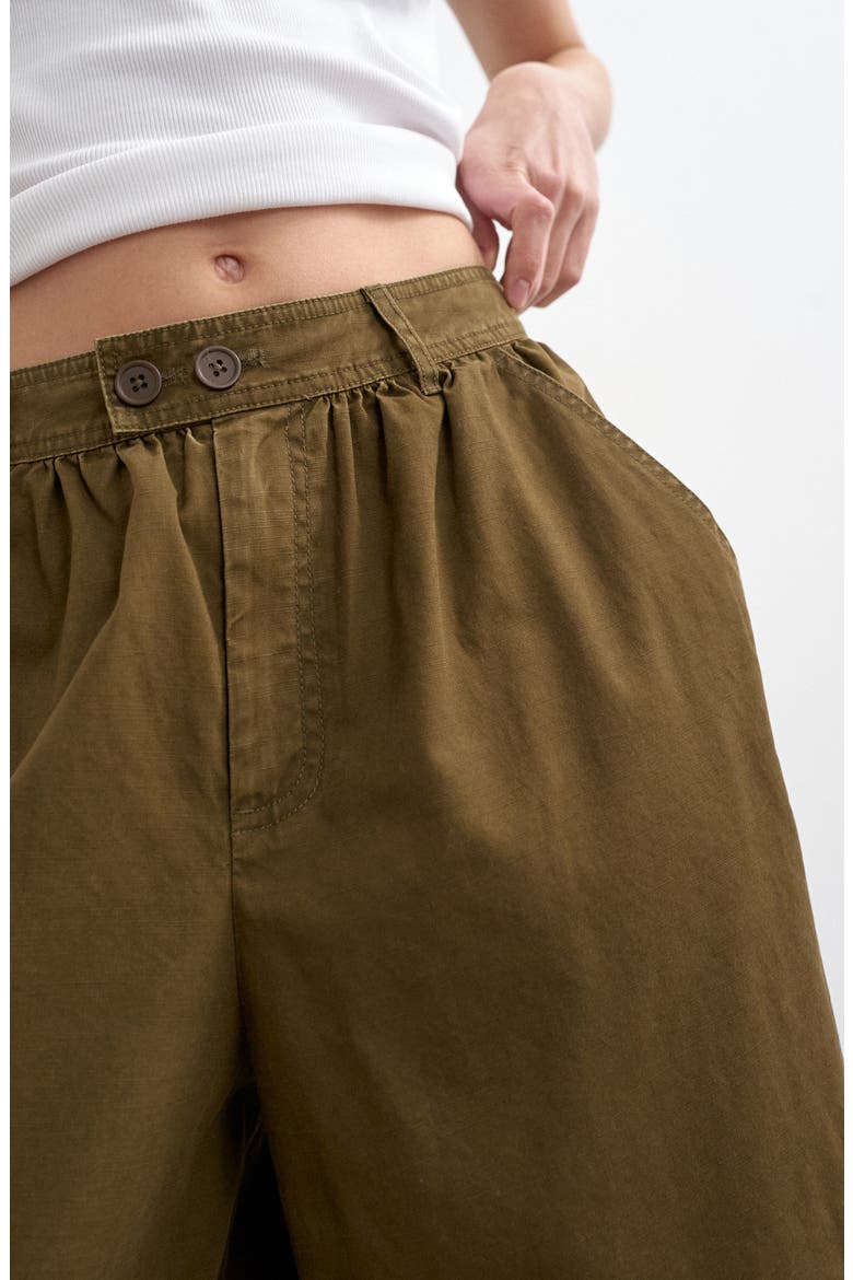 Cotton Balloon Pants, Alternate, color, BROWN