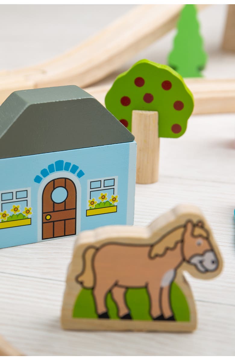 Bigjigs Rail Town and Country Train Set, Alternate, color, Multicoloured