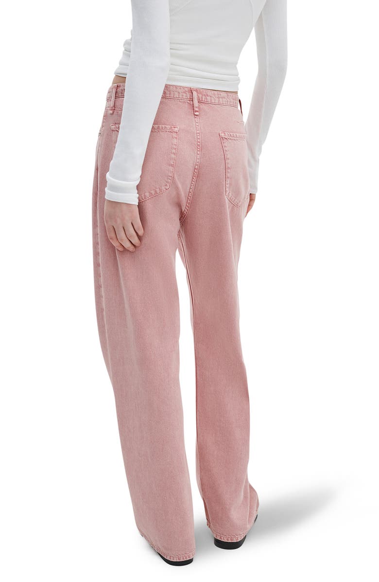 rag & bone Featherweight Phoebe Drawstring Wide Leg Jeans, Alternate, color, Raspbery