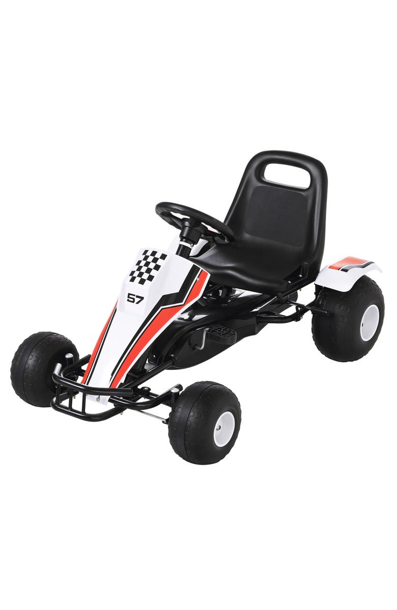 Aosom Kids Pedal Go Kart, Racing Style, Main, color, 