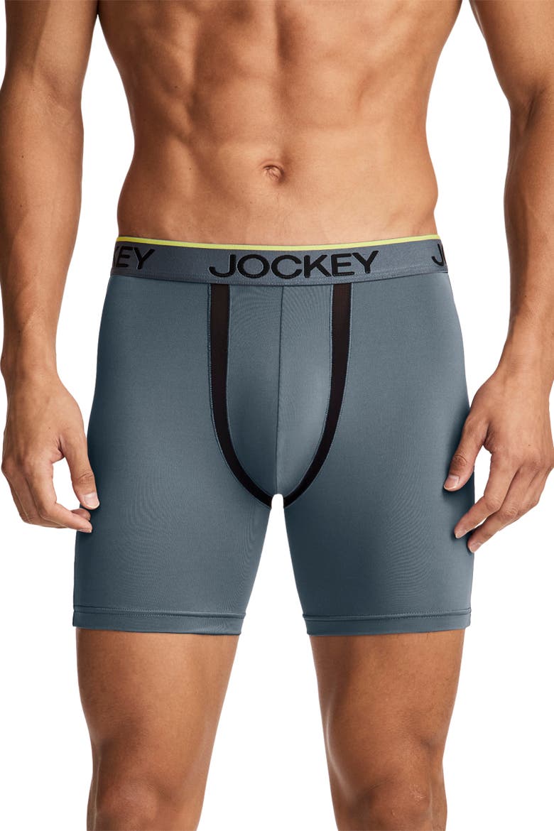 Men's Chafe Proof Pouch Microfiber 6" Boxer Brief - 3 Pack, Alternate, color, Iron Grey
