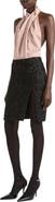 Balmain Sequinned Tweed Midi Skirt