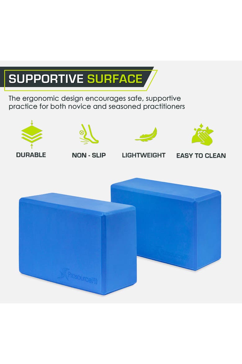 Foam Yoga Blocks, Alternate, color, Blue