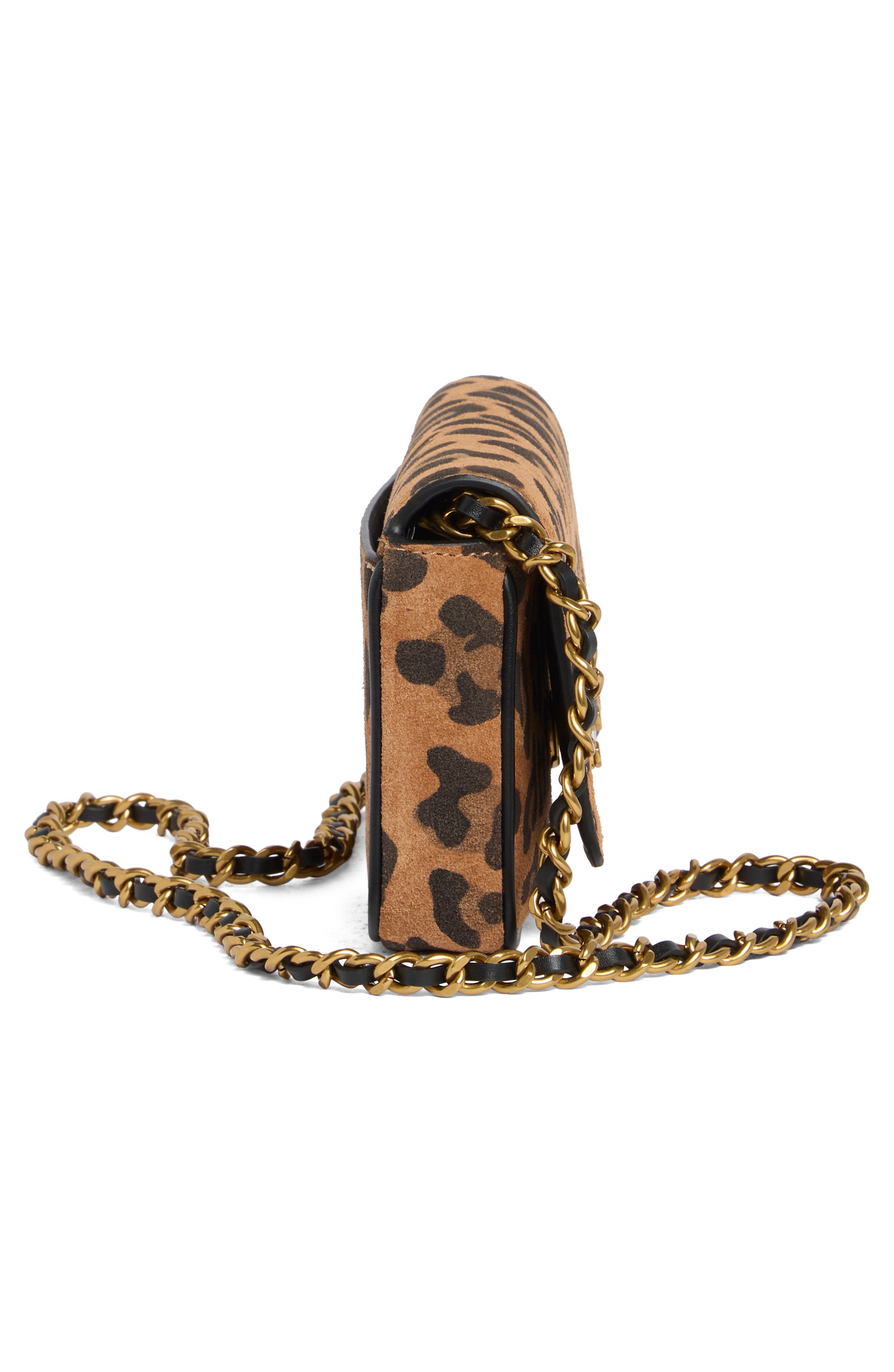 Plaza Leopard Print Suede Mini Crossbody Bag, Alternate, color, LEOPARD MULTI