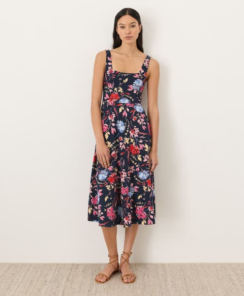 Fit & Flare Square Neck Dress Made With Organic Cotton