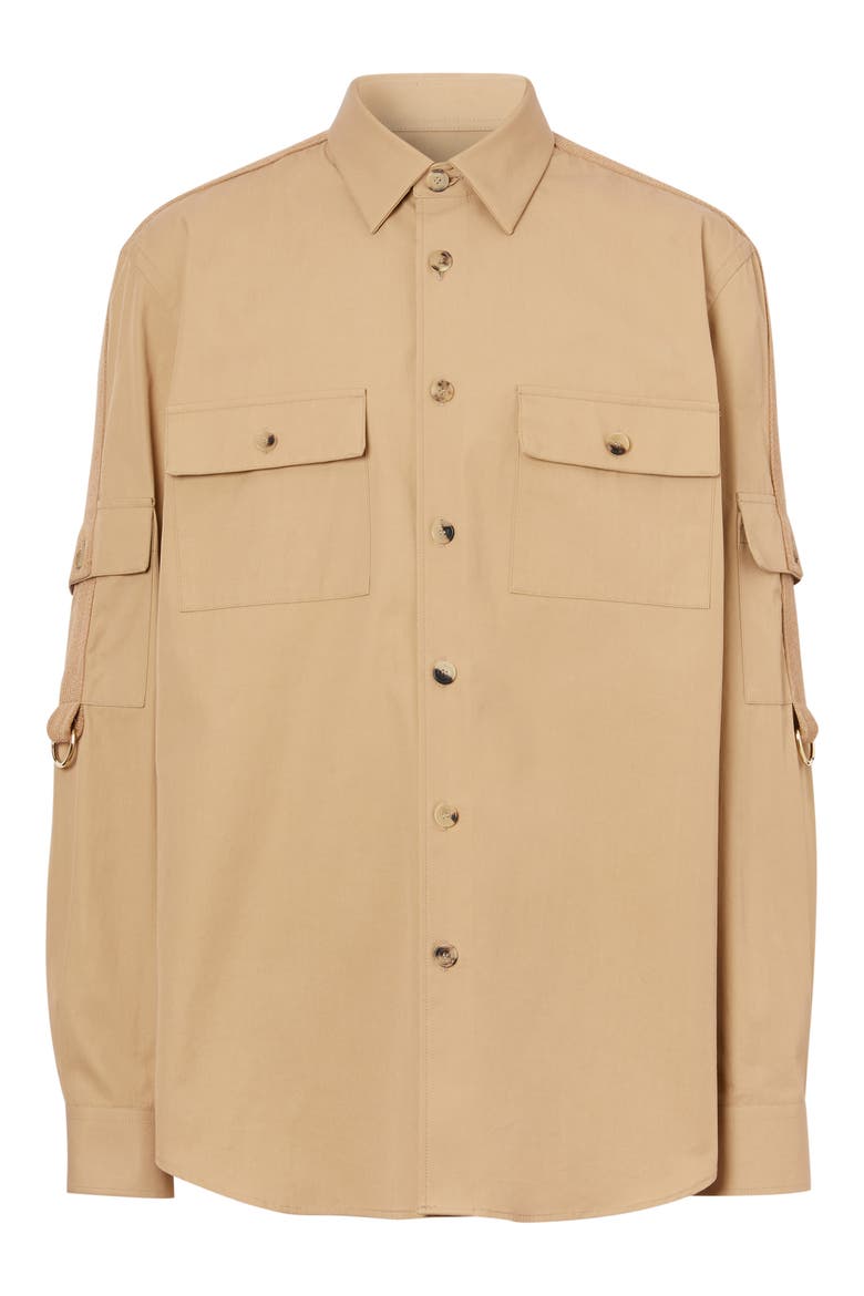 Crawford Roll Sleeve Button-Up Shirt, Alternate, color, PALE COFFEE