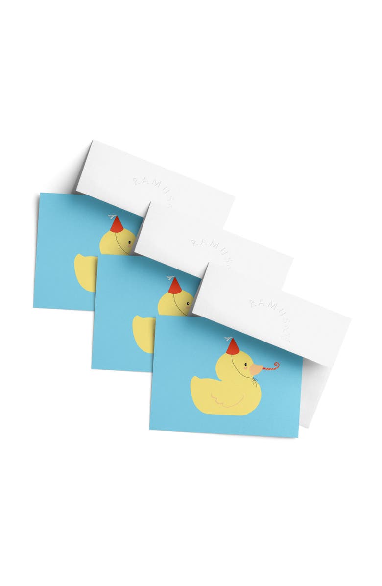 Ramus & Co Birthday Greeting Card Pack (3ct) "Rubber Ducky Party", Main, color, Multi-Pack