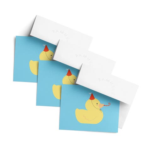 Birthday Greeting Card Pack (3ct) "Rubber Ducky Party"