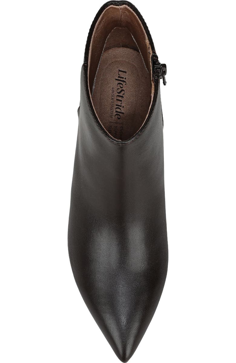 LifeStride Maya Pointed Toe Kitten Heel Bootie, Alternate, color, Dark Chocolate