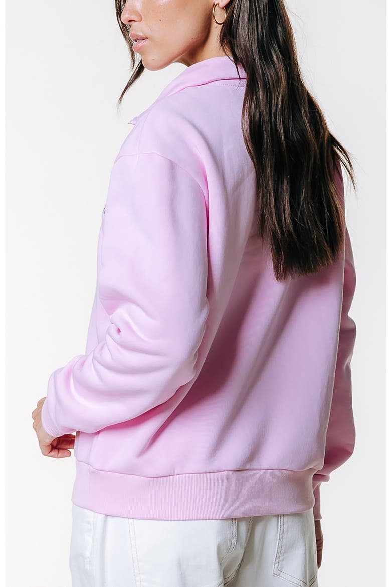 Logo Embro Zip Sweat, Alternate, color, Pink