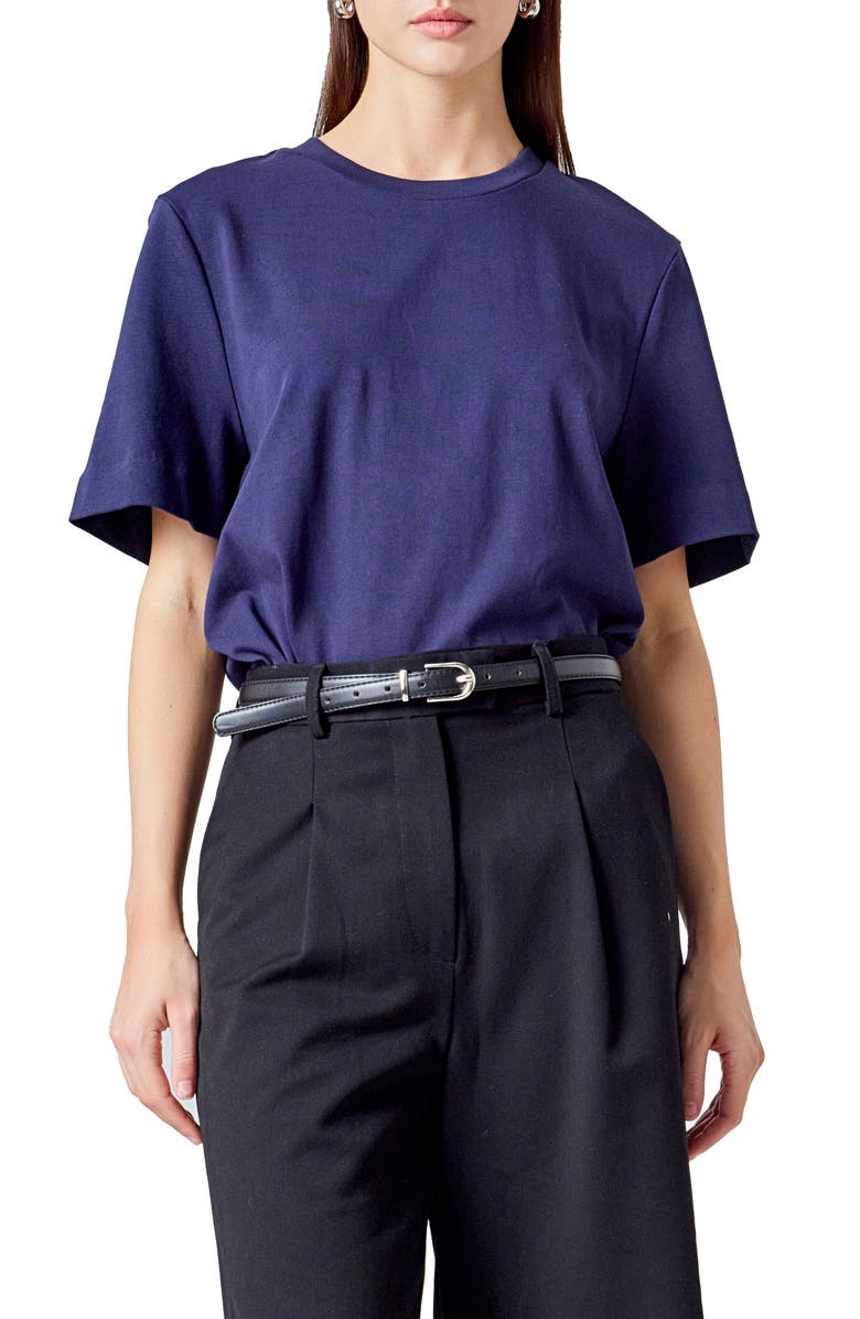Endless Rose Basic Cotton T-Shirt, Main, color, Navy