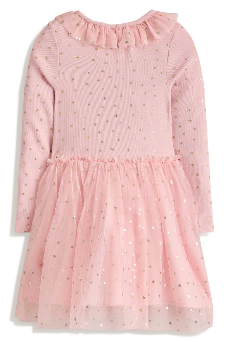 Kids' Rose Twirly Tulle Party Dress, Alternate, color, CHALK PINK GOLD STARS