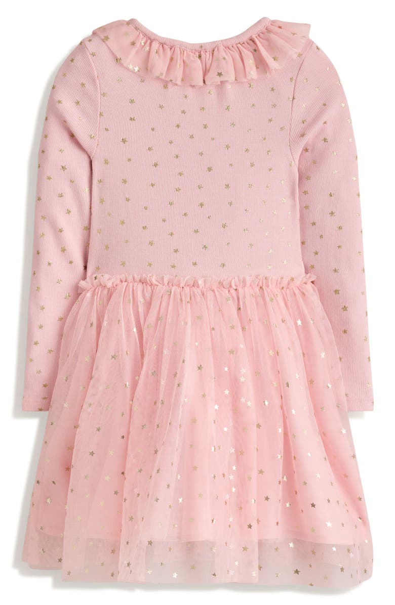 Mini Boden Kids' Rose Twirly Tulle Party Dress, Alternate, color, 