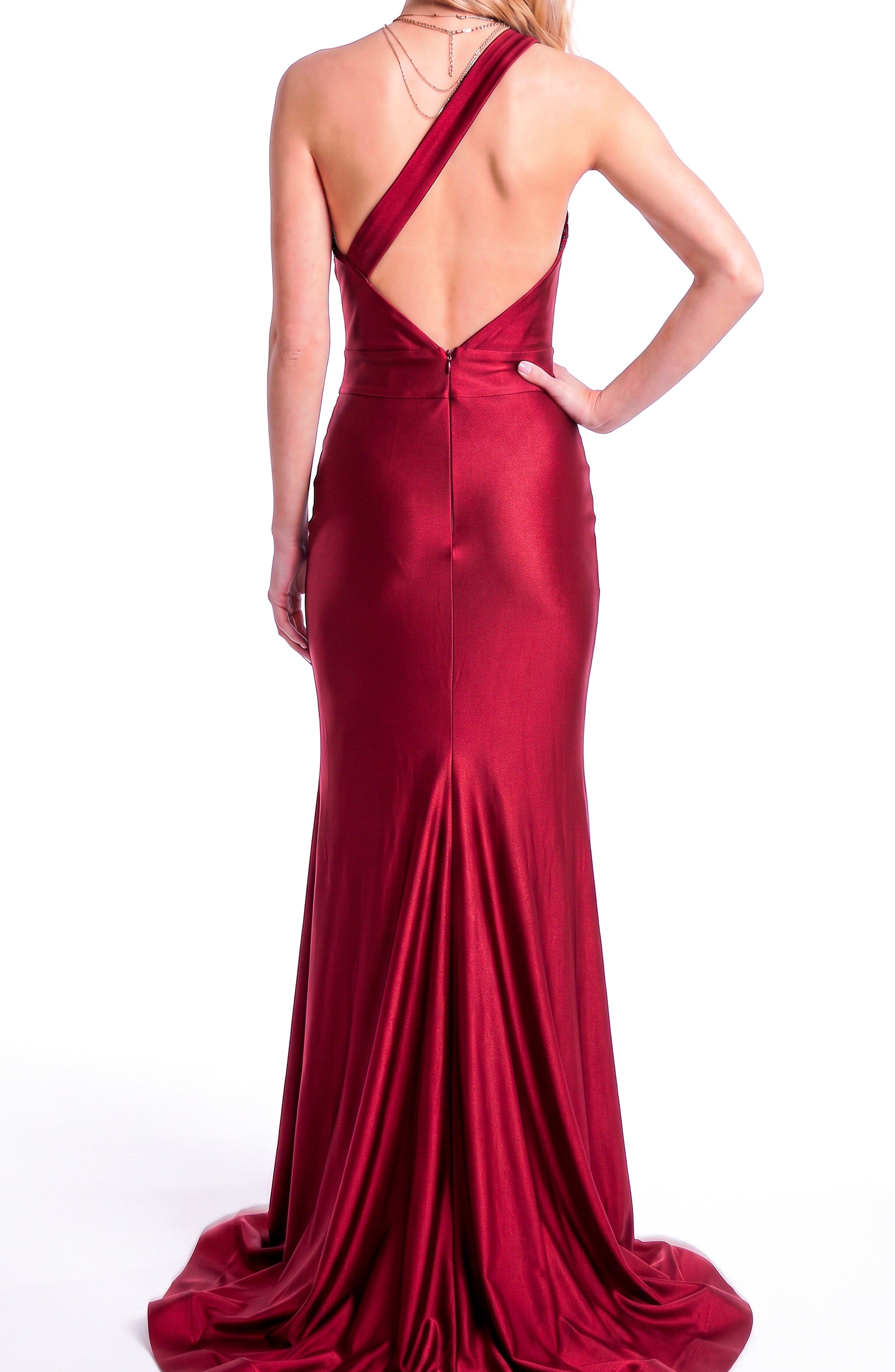 Jessica Angel Asymmetrical Cutout Mermaid Evening Gown (Women) | Nordstrom