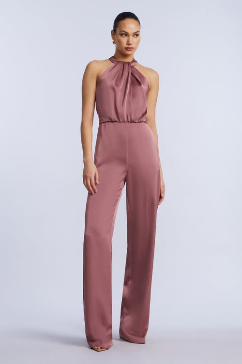 Bcbg Pleated Halter Jumpsuit In Pink
