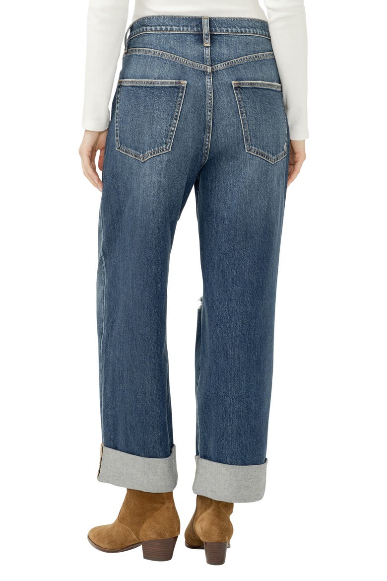 Be Easy Ripped High Waist Crop Wide Leg Jeans, Alternate, color, THELMA