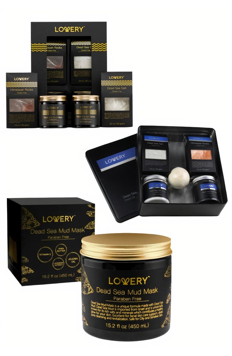 Lovery Dead Sea Spa Collection Mineral Bath and Body Gift Set 11pc Bath and Body Care Set, Main, color, NO COLOR