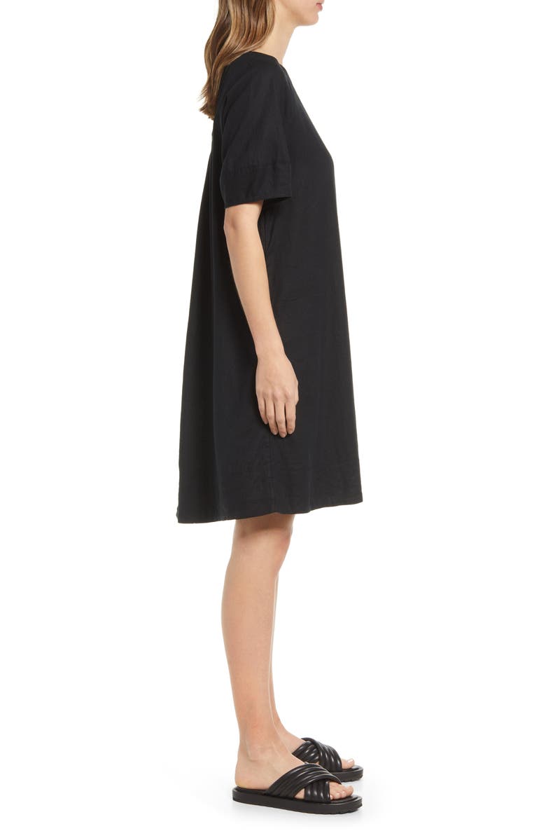 Caslon<sup>®</sup> Short Sleeve Linen Blend Shift Dress, Alternate, color,