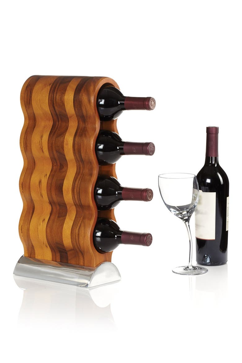 Curvo Wine Rack, Alternate, color, BROWN