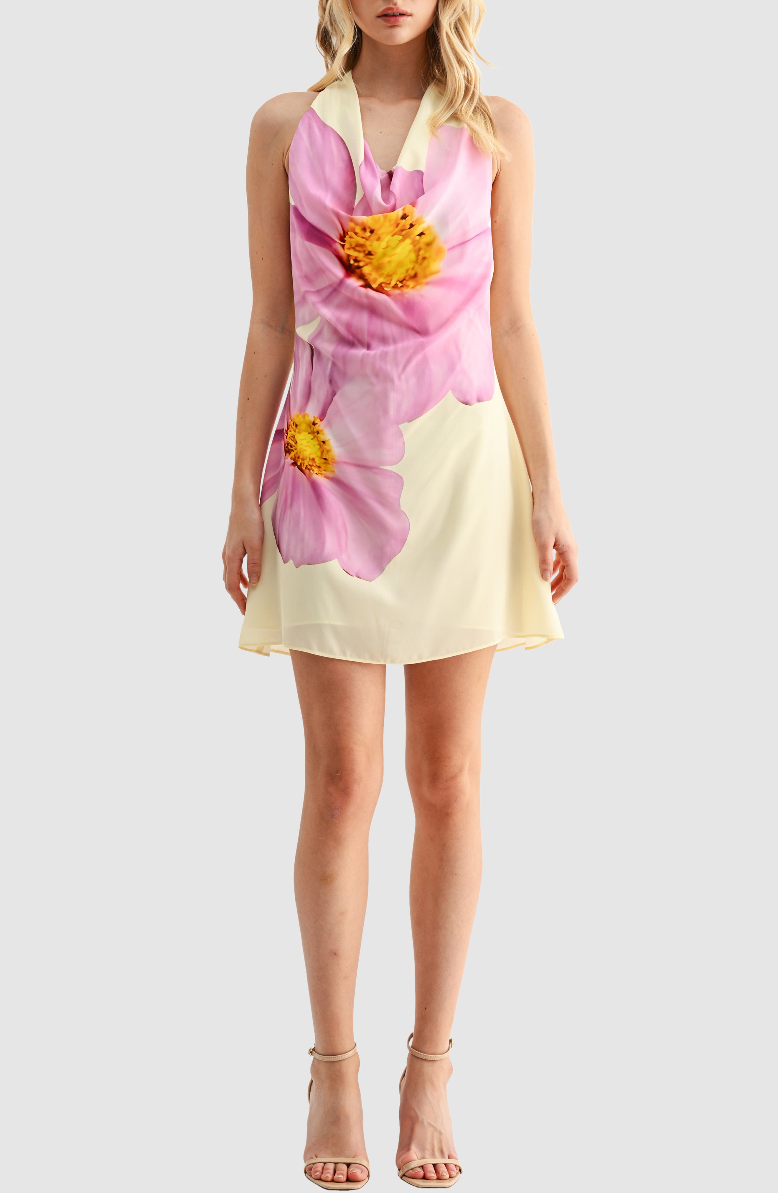 Floral Halter Minidress