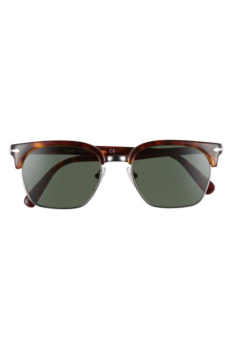 53mm Sunglasses, Alternate, color, HAVANA/ GREEN SOLID