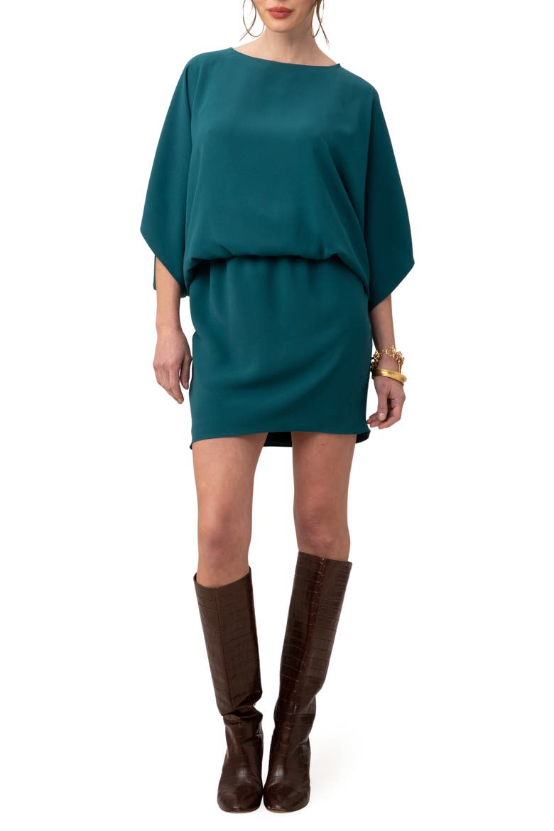 Manhattan Dropped Waist Dress, Main, color, GREENWICH GREEN